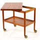 Tea cart with folding tray Poul Jeppesen Denmark circa 1965