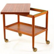 Tea cart with folding tray Poul Jeppesen Denmark circa 1965