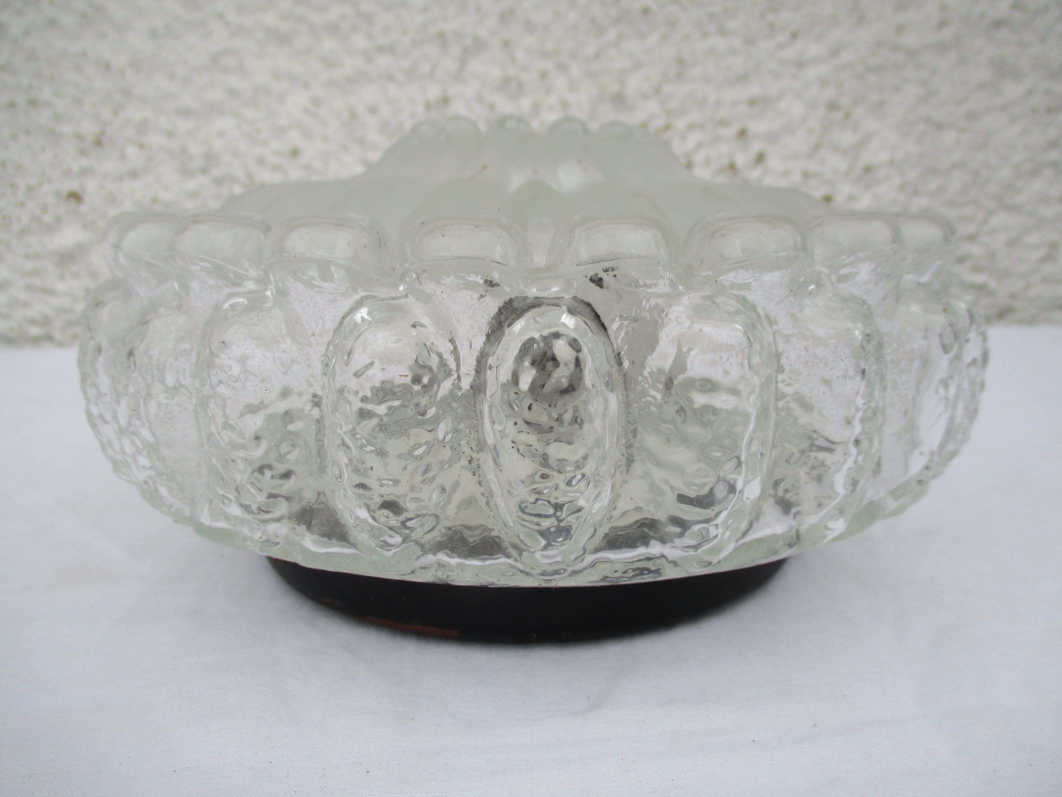 Old ceiling lamp molded glass