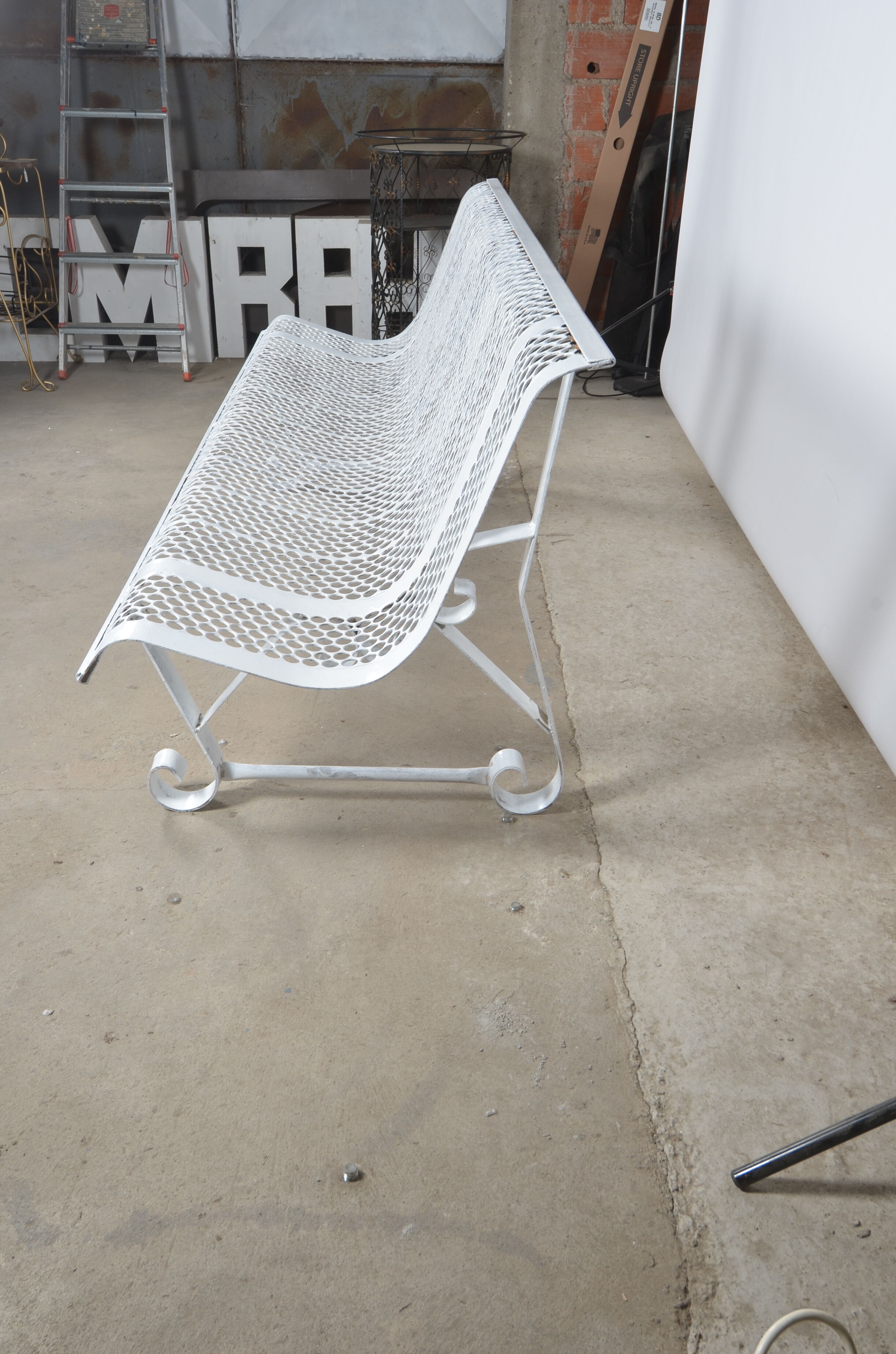 Metal garden bench René Malaval