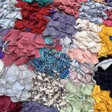 Colorful Boucherouite Moroccan rug - 141 x 237 cm