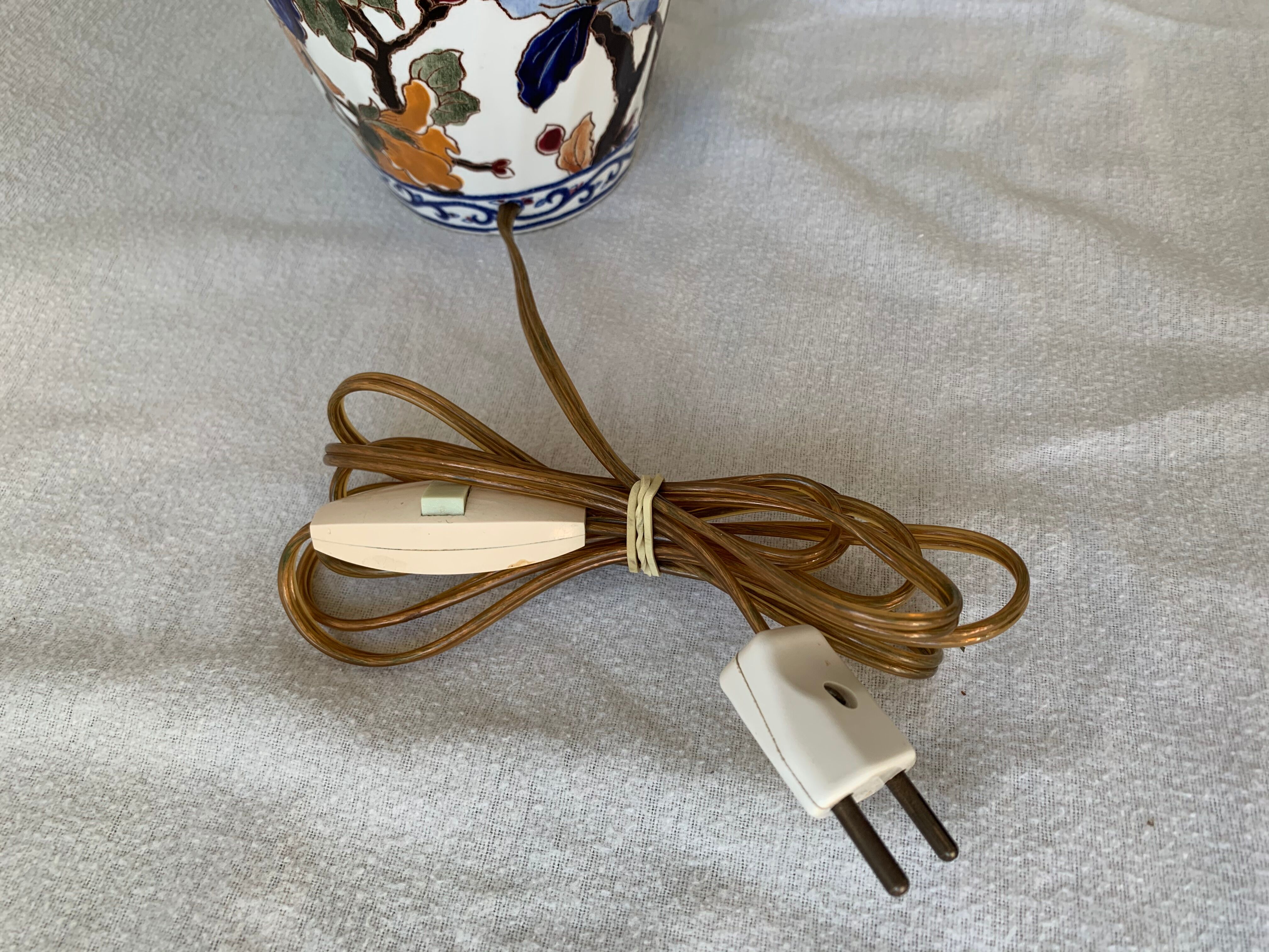 Gien Peonies 1960 multicoloured and floral lamp foot