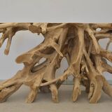 Teak root console