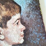 Portrait of a boy – oil on canvas – signed "vax", 1952