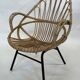 Chaise vintage en rotin par Dirk van Sliedregt Rohe Noordwolde 1960 aux Pays-Bas