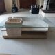 Travertine coffee table