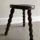 Tabouret tripode bois