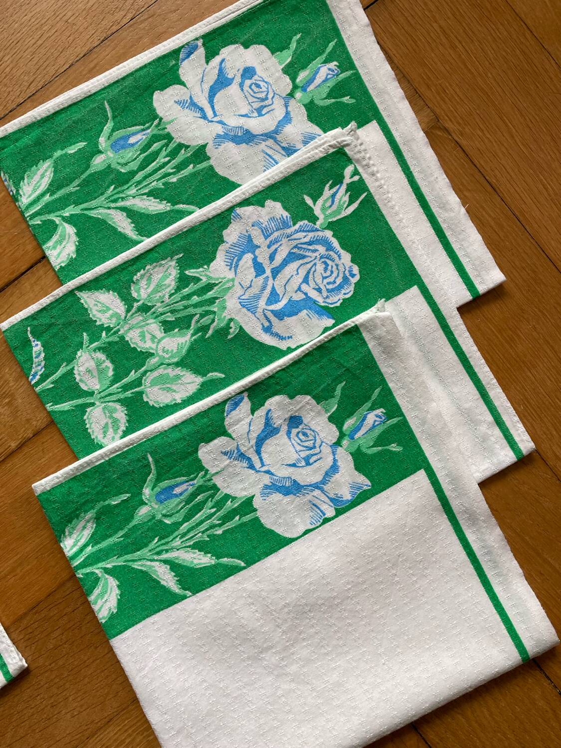 Vintage pink and blue napkins