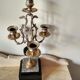 Old candelabra 4 burners in bronze brass and marble, French torches Napoleon III