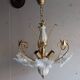 Lustre à fleur vintage blanc italien
