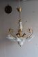 Vintage Italian white floral chandelier