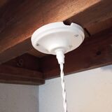 Vintage pink glass pendant light