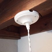 Suspension vintage en verre rose
