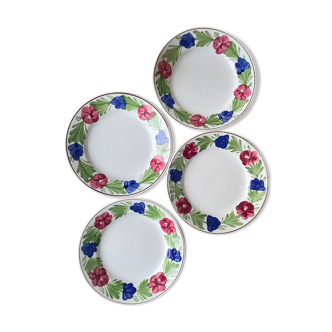 4 dinner plates Nidervilliers 1900