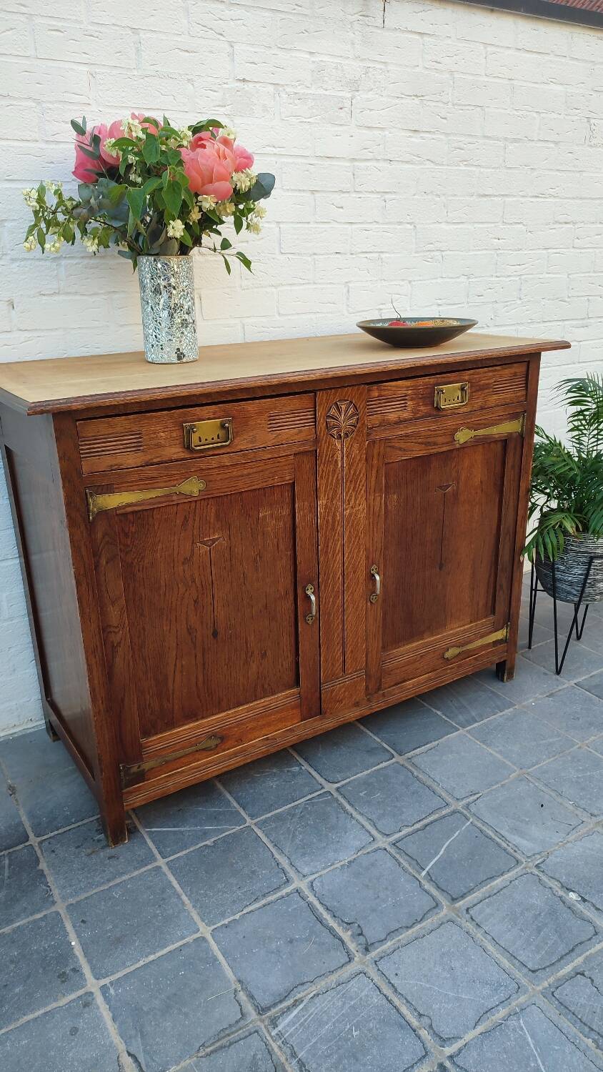 Solid oak sideboard