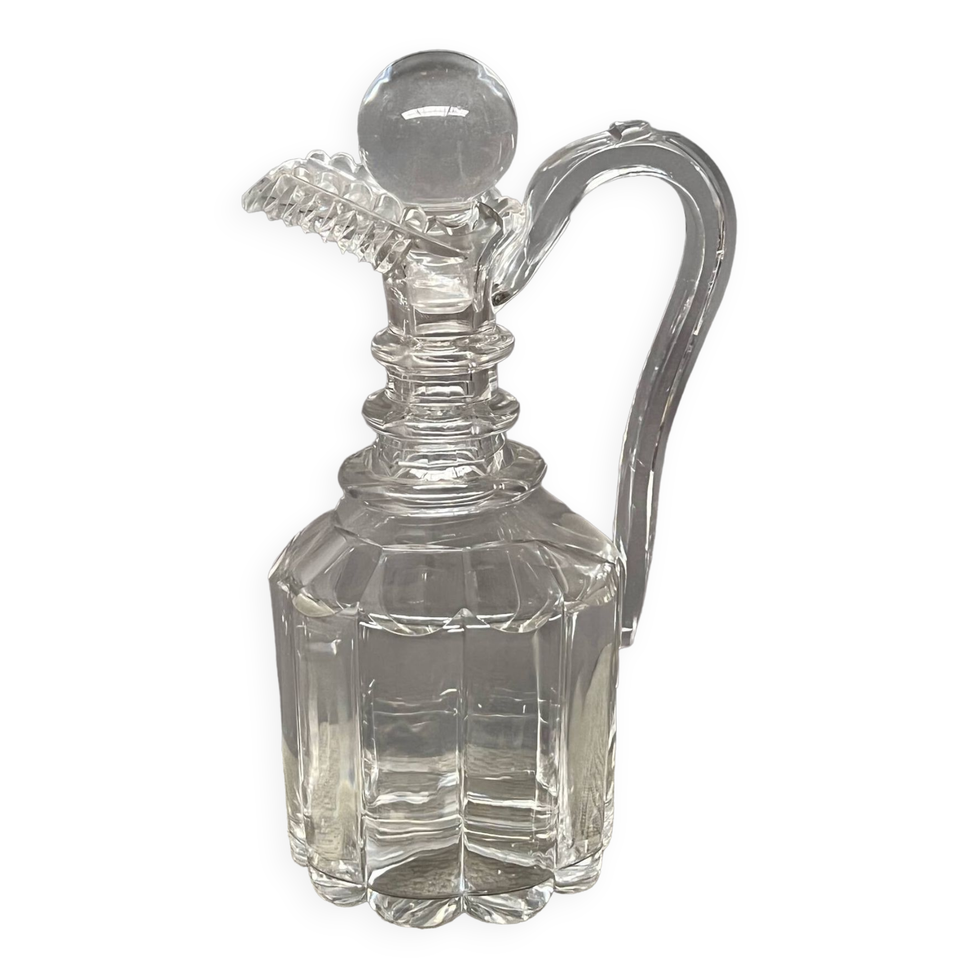 Antique solid crystal jug.