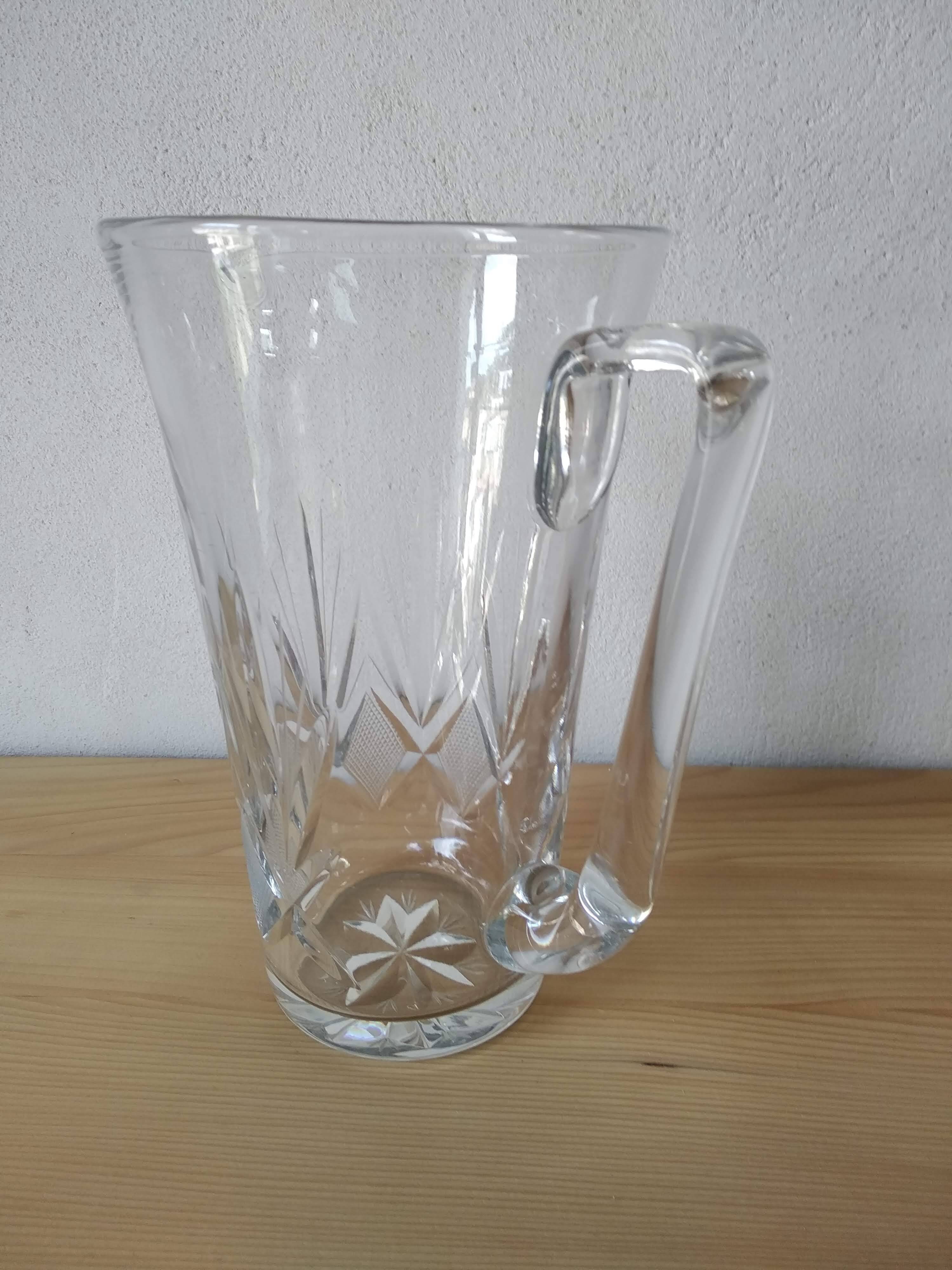 Antique cut crystal water pitcher