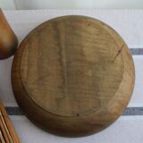 Round wooden dish