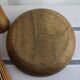 Round wooden dish