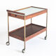 Vintage dessert in teak, brass and glass, 1960