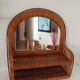 Miroir étagère en rotin et osier