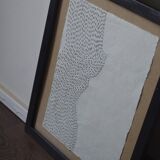 Illustration brodée - ombre de femme - 21x30cm