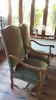 Pair of chairs fabric striped Velvet