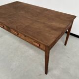Vintage farm table with 2 large drawers