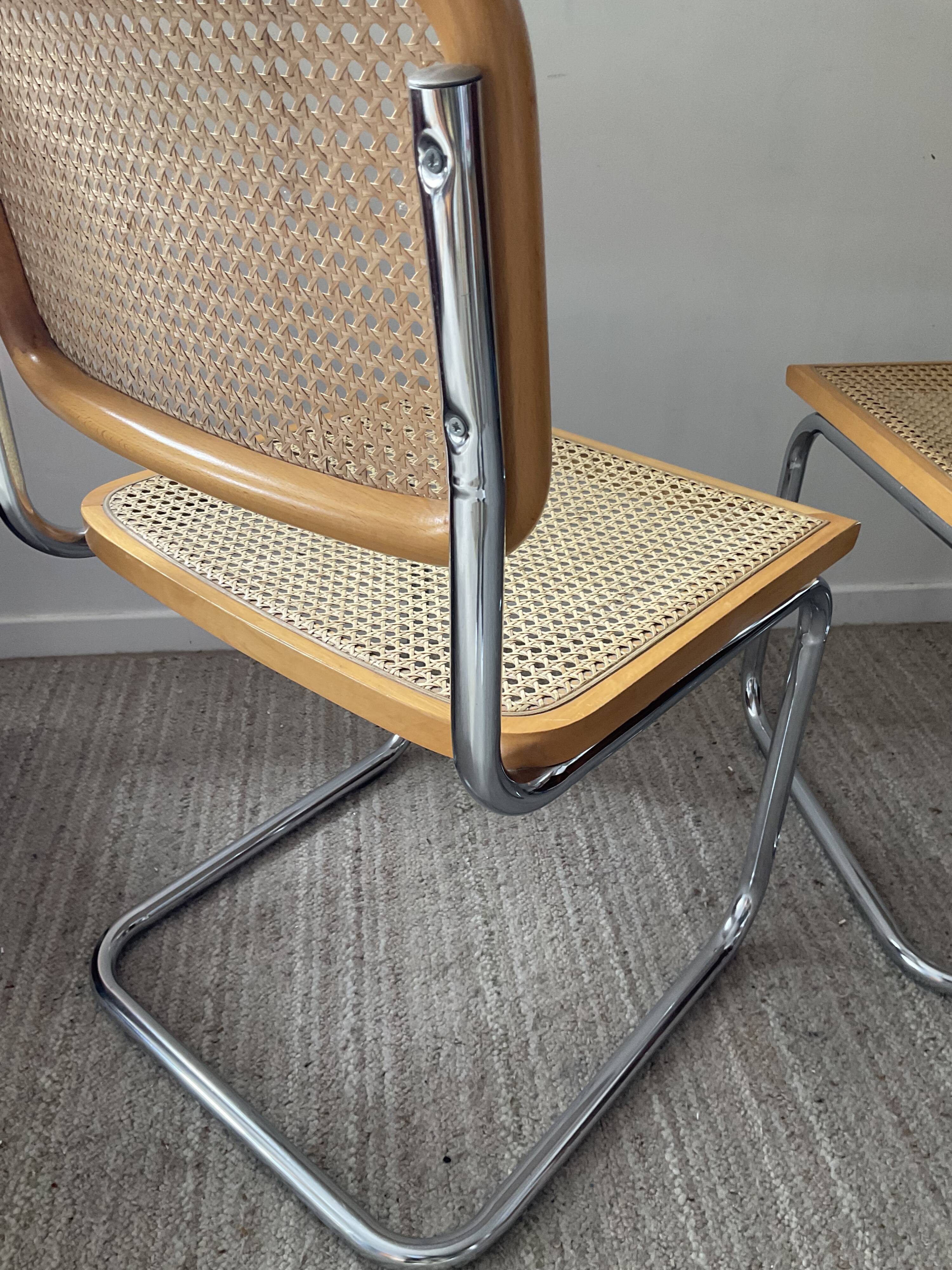 Pair of chairs Marcel Breuer Cesca B32