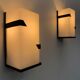Pair of perspex and metal wall lamps, 50s