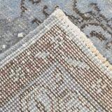 6x10 Rug For Living Room Bordered Blue Turkish Vintage Area Rug, 184x301Cm SK 1512