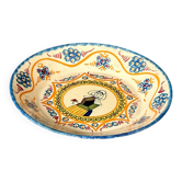 Henriot Quimper antique Breton plate – Earthenware with Breton decoration, woman in headdress – Ø 24.5 cm
