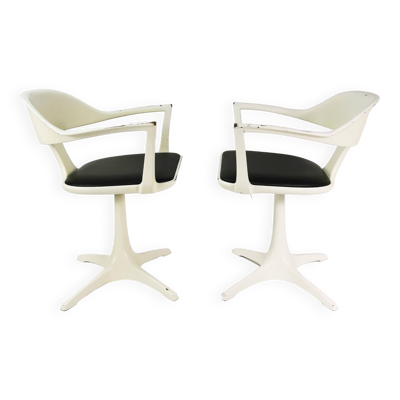 Paire de fauteuils de bureau space age par Konrad Schafer, Allemagne, années 1960