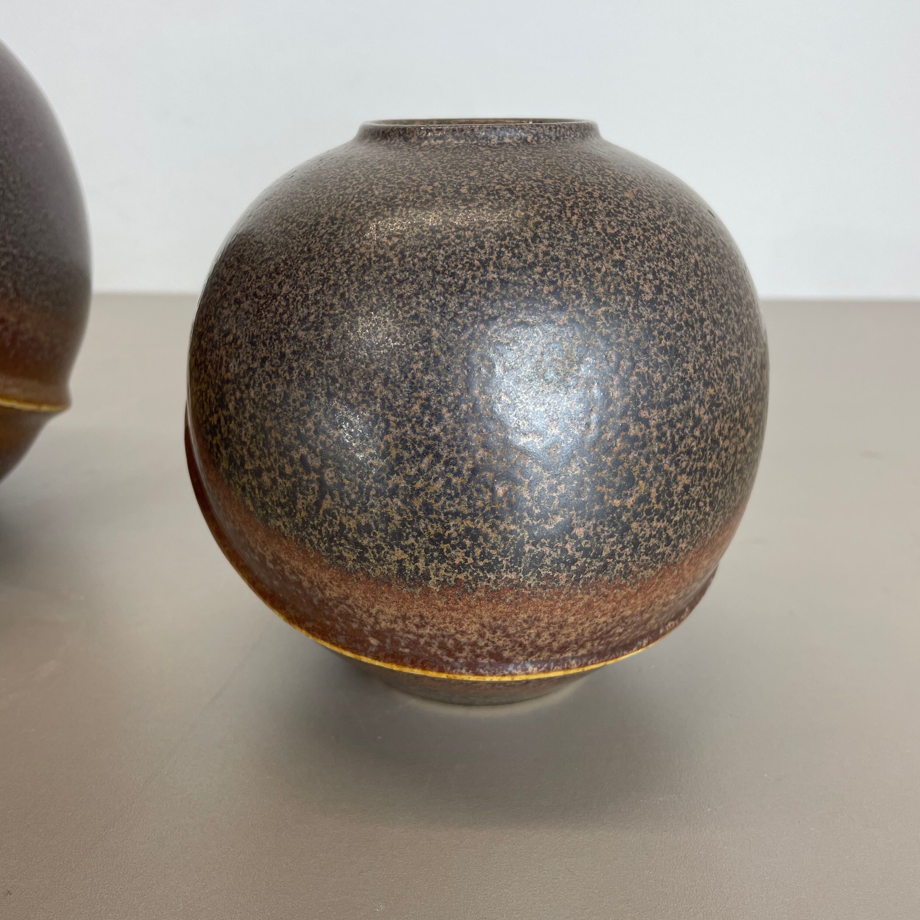 Set of 2 rare ceramic pottery "orion" vases by dümler and breiden, germany 1970s