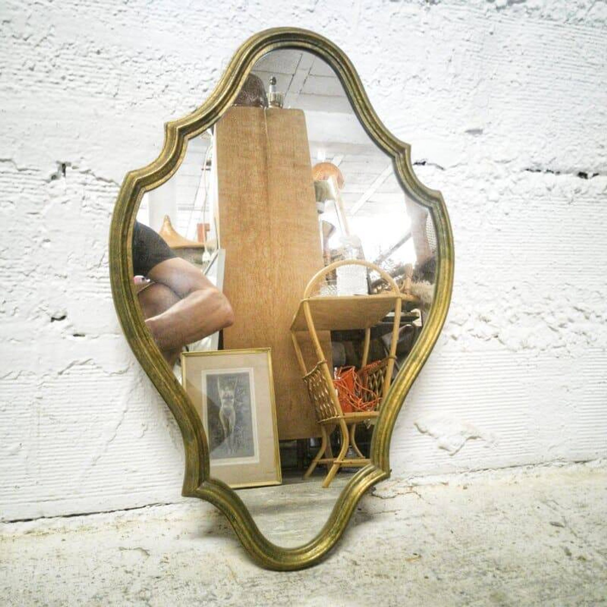 Gold baroque mirror 59x39cm