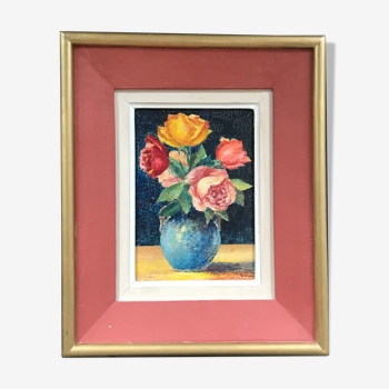 Painting bouquet of roses