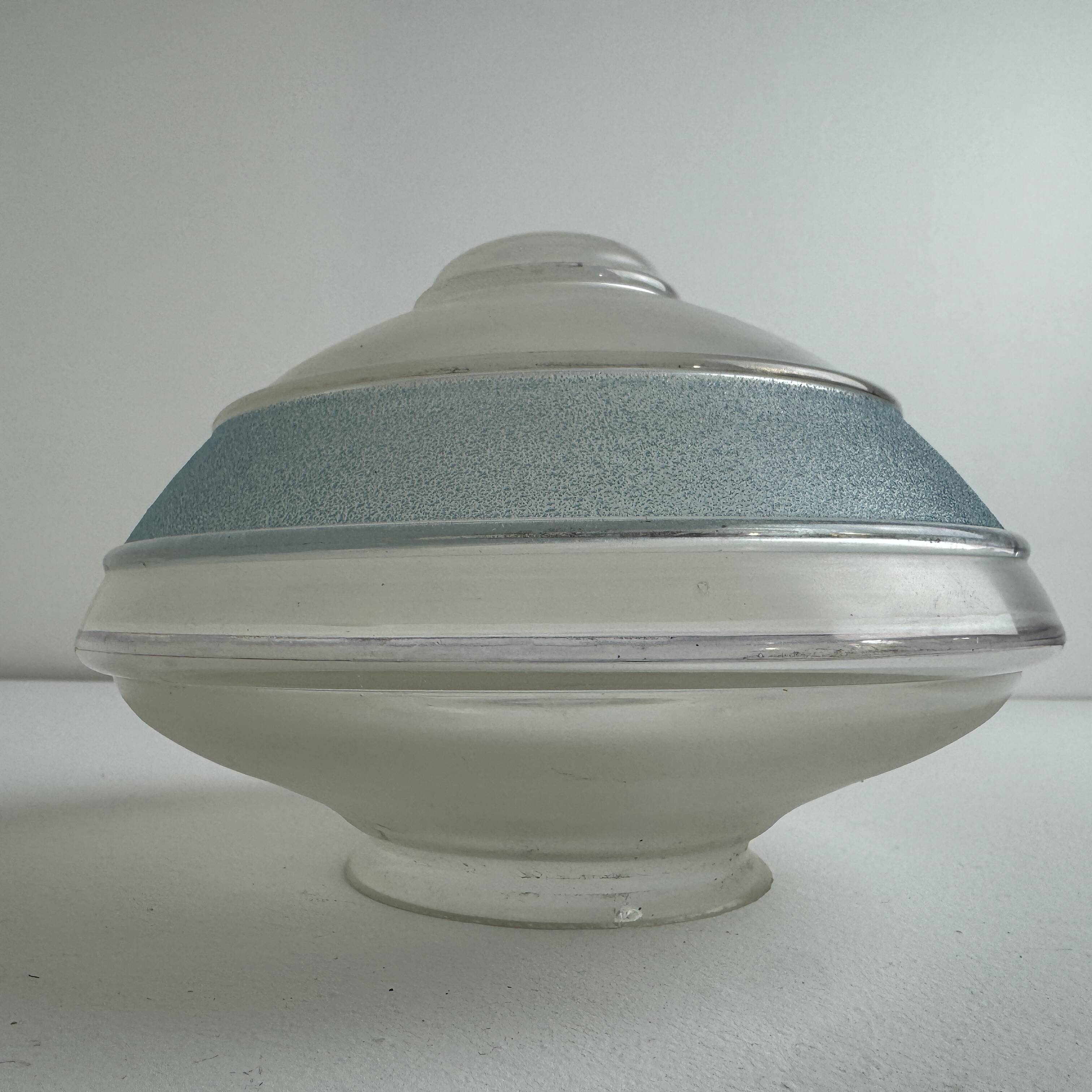 Ancienne lampe a poser laiton & verre vintage