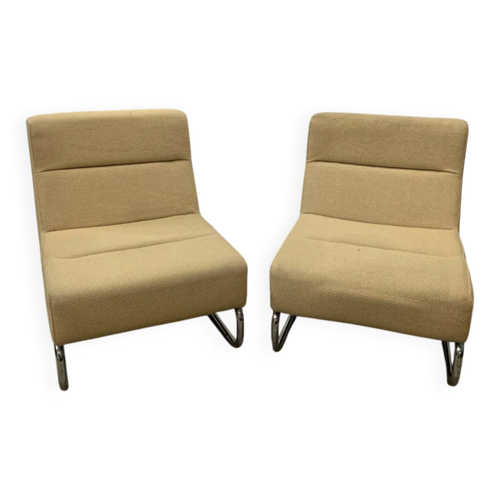 Pair of designer armchairs circa 1980