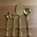 Set of 24 carat gold plated dessert cutlery
