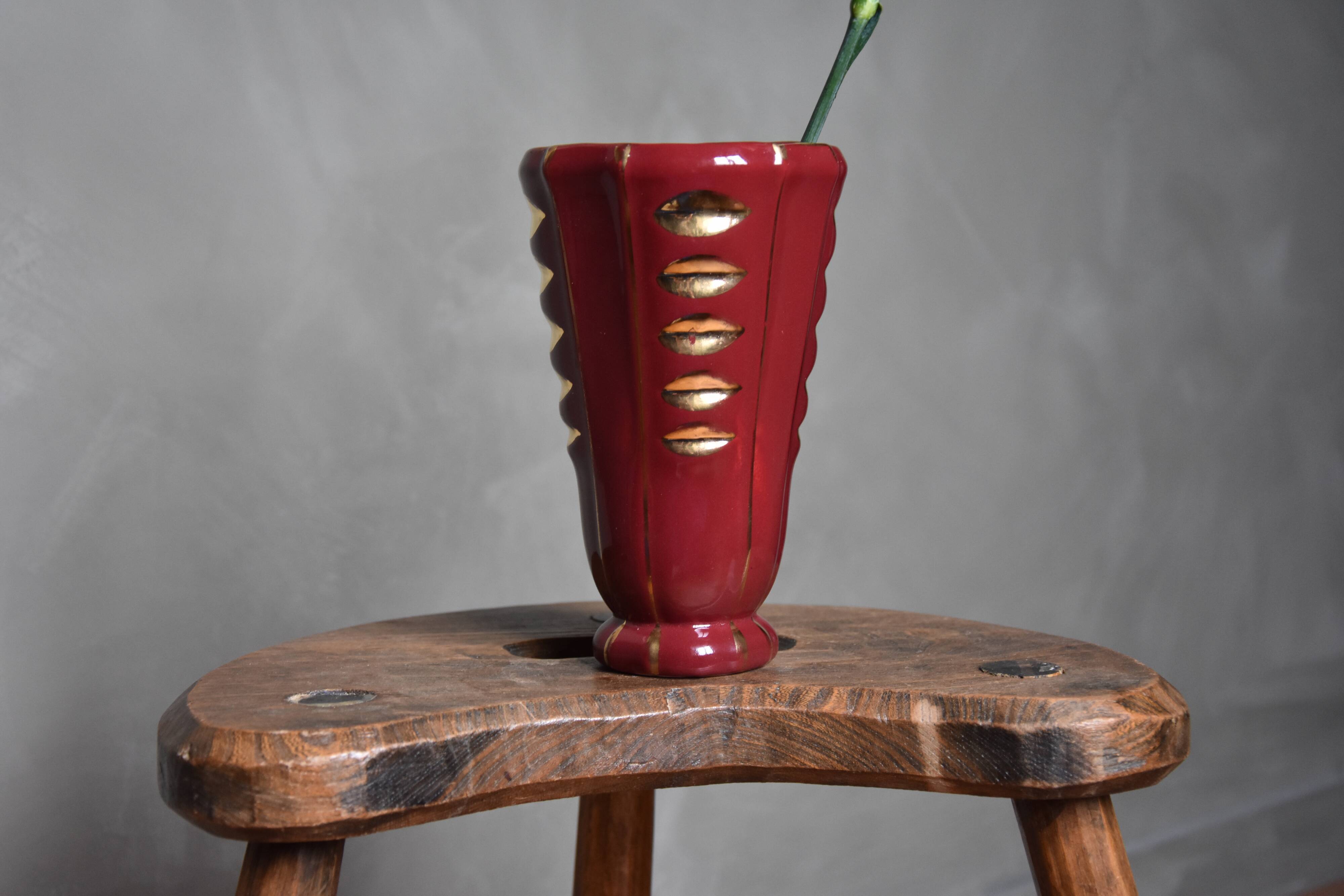 Vintage red vase