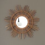 Mirror rattan Sun. 70 cm. 60 years.