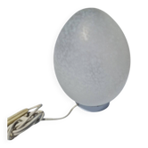 Lampe Oeuf Verre Moucheté  Blanc