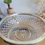 Circled crystal dish