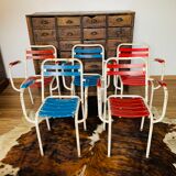 Set of 5 armchairs Tolix T2 50s