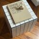 Checkerboard cube bedside table tiled white retro black tile