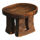 Traditional African tribal stool, hand-carved, Bamileke style, 20th century.
