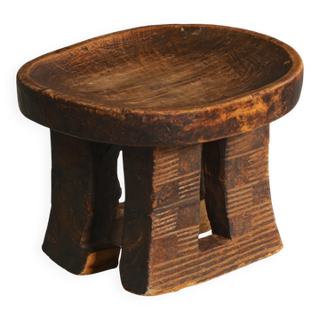 Traditional African tribal stool, hand-carved, Bamileke style, 20th century.