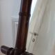 Barber mirror in solid oak bamboo way 30s-40s, 60x50 cm
