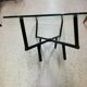 Coffee table with vintage iron base