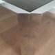 Beautiful octagonal chrome coffee table with black glass top